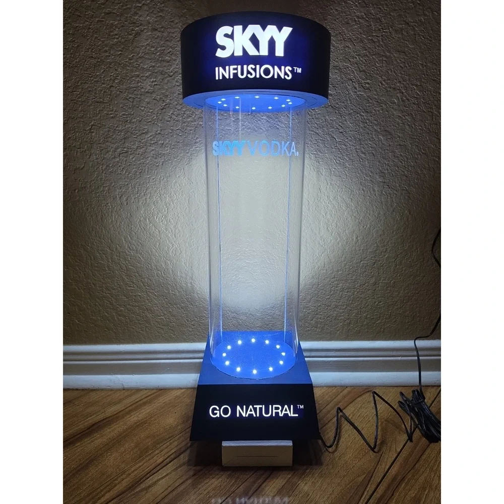 SKYY Vodka Infusions Levitating Bottle Bar LED Display 2008 Promo Original Box